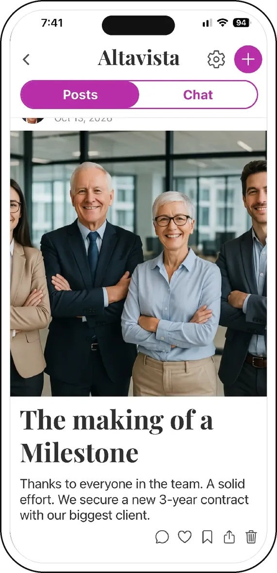 A post in the Journale app